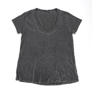 Zadig & Voltaire Tiny Slub Overdyed Grey Short Sleeve T-Shirt / Tee / Top - NWOT